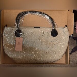 Stylish Cream and Black Tote Bag by Alol